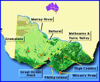 VICTORIA map Reptiles of Australia