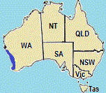 Approximate distribution of the Western Heath Dragon Ctenophorus adelaidensis