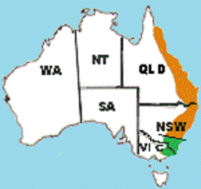 P. leseuri range map